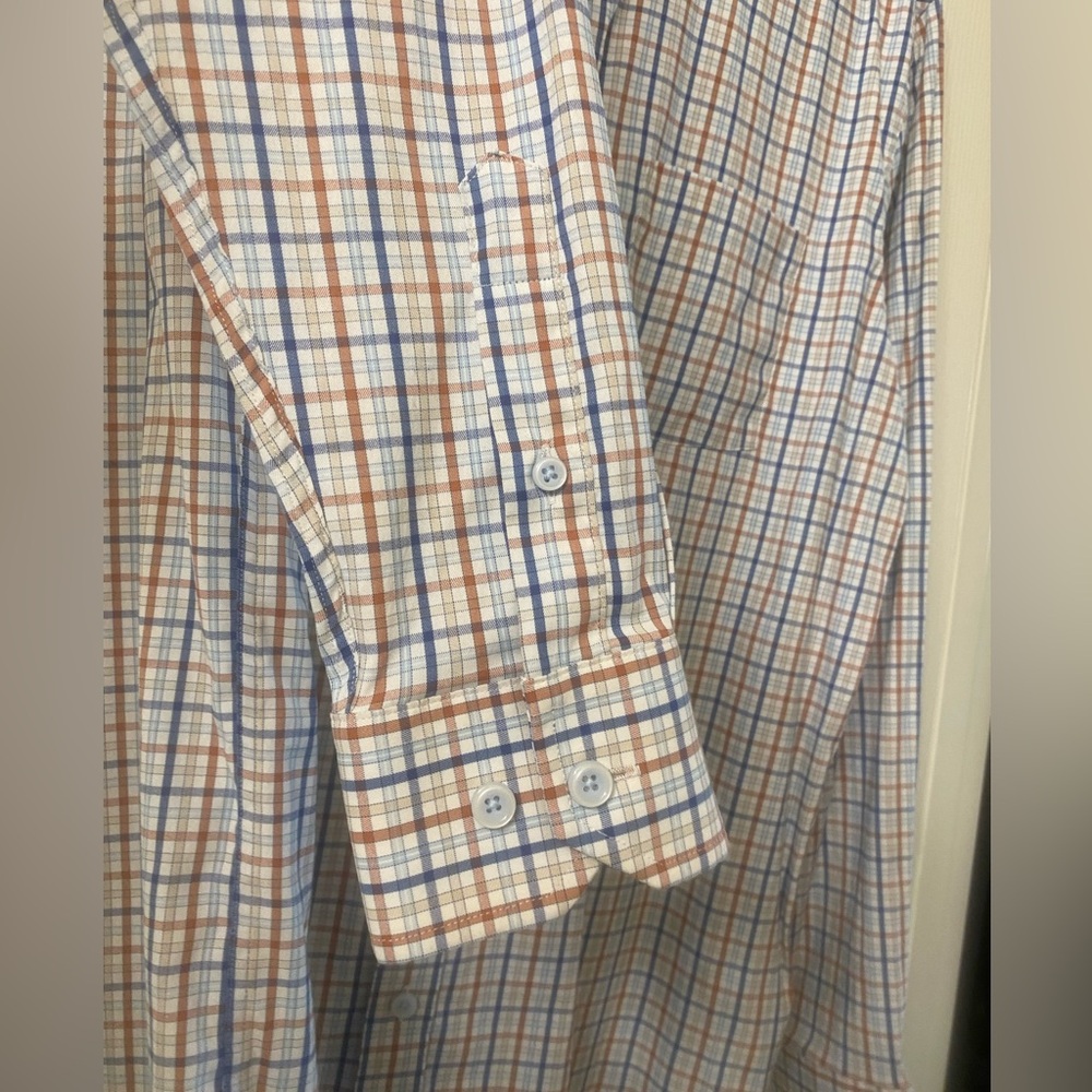 Johnston & Murphy Performance Plaid Button Down S… - image 7